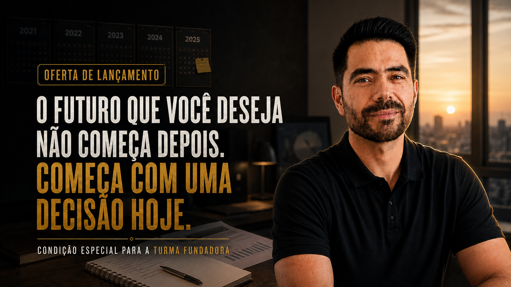 O futuro que você deseja não começa depois. Começa com uma decisão hoje. Condição especial para a Turma Fundadora.